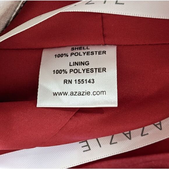 AZAZIE Bonnie Bridesmaid Red Chiffon Dress Size C - Picture 10 of 10